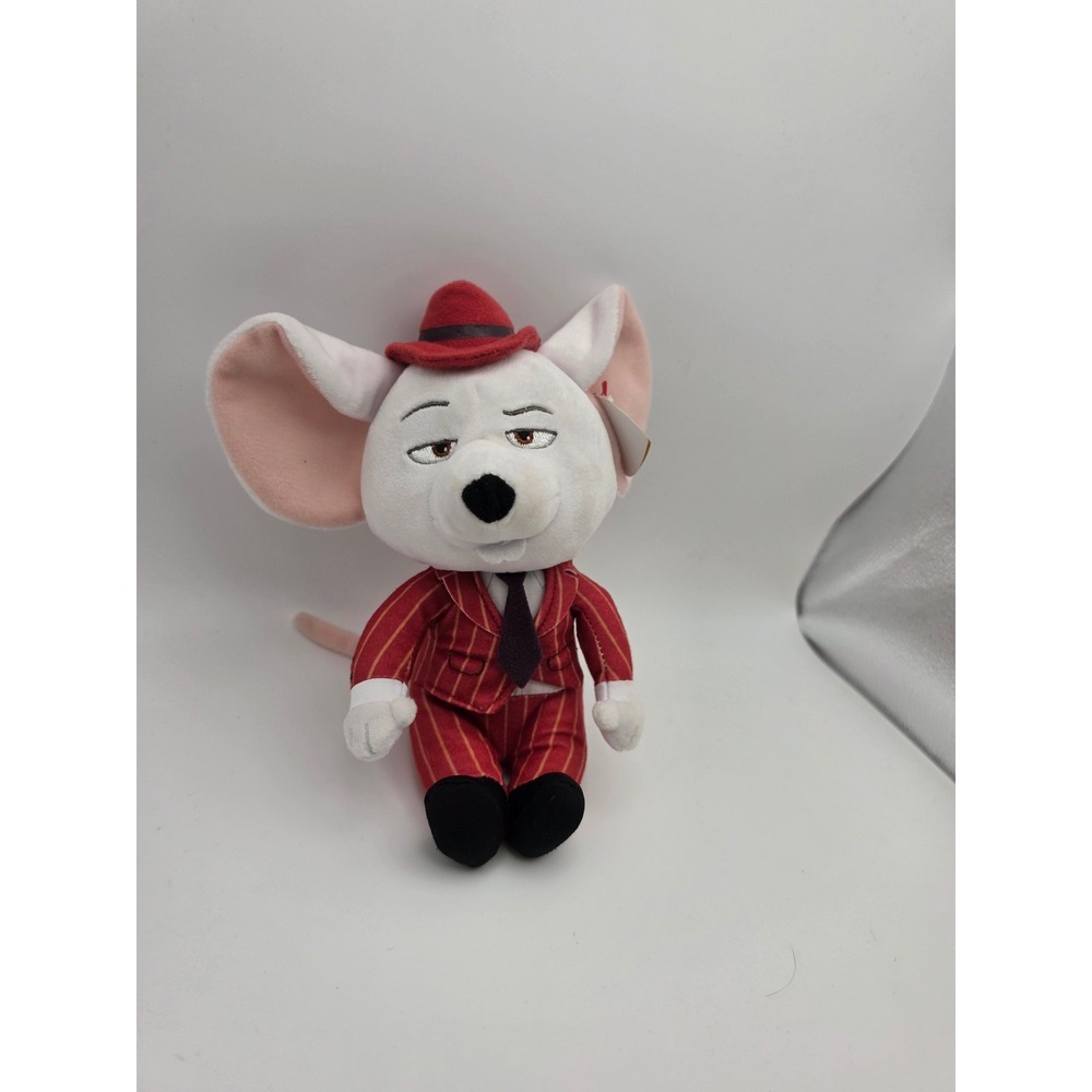 Ty Beanie Babies Sing Movie Mike Mouse Plush Red Pinstripe Suit Toy 2017 NWT